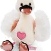 NICI Plüsch Love White Swan 35cm, GRÜN