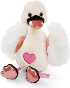 NICI Plüsch Love White Swan 35cm, GRÜN