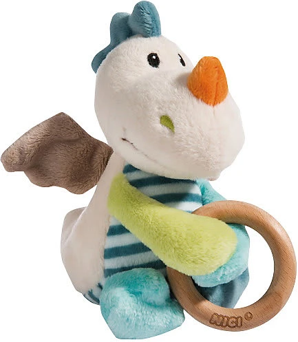 Nici Greifling Drache Dragilu 15cm Mit Holzring Und Glocke (43705)