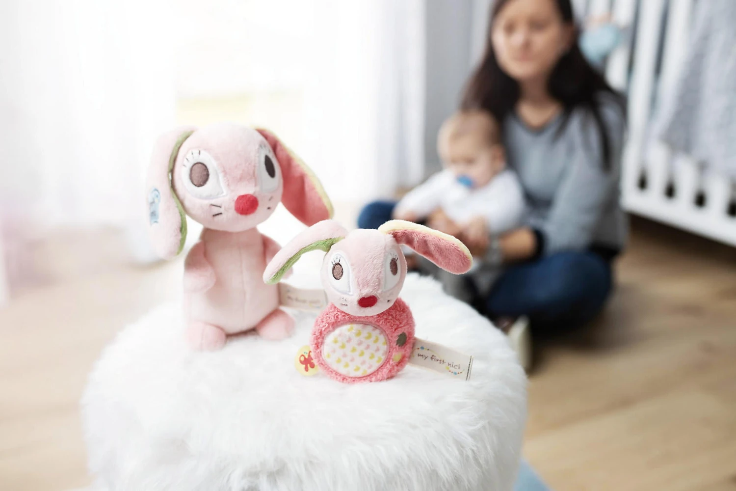 Nici Greifling Hase Hopsali Mit Rassel 12cm (46586) - Image 6