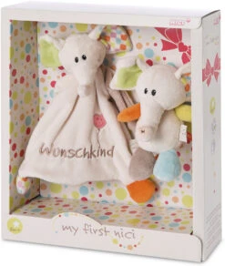 Nici Schmusetier, 18 Cm + Schmusetuch Elefant Dundi (47769)