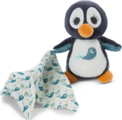 Nici Schmusetier Pinguin Watschili 3D Mit Mulltuch, 13cm (48040)