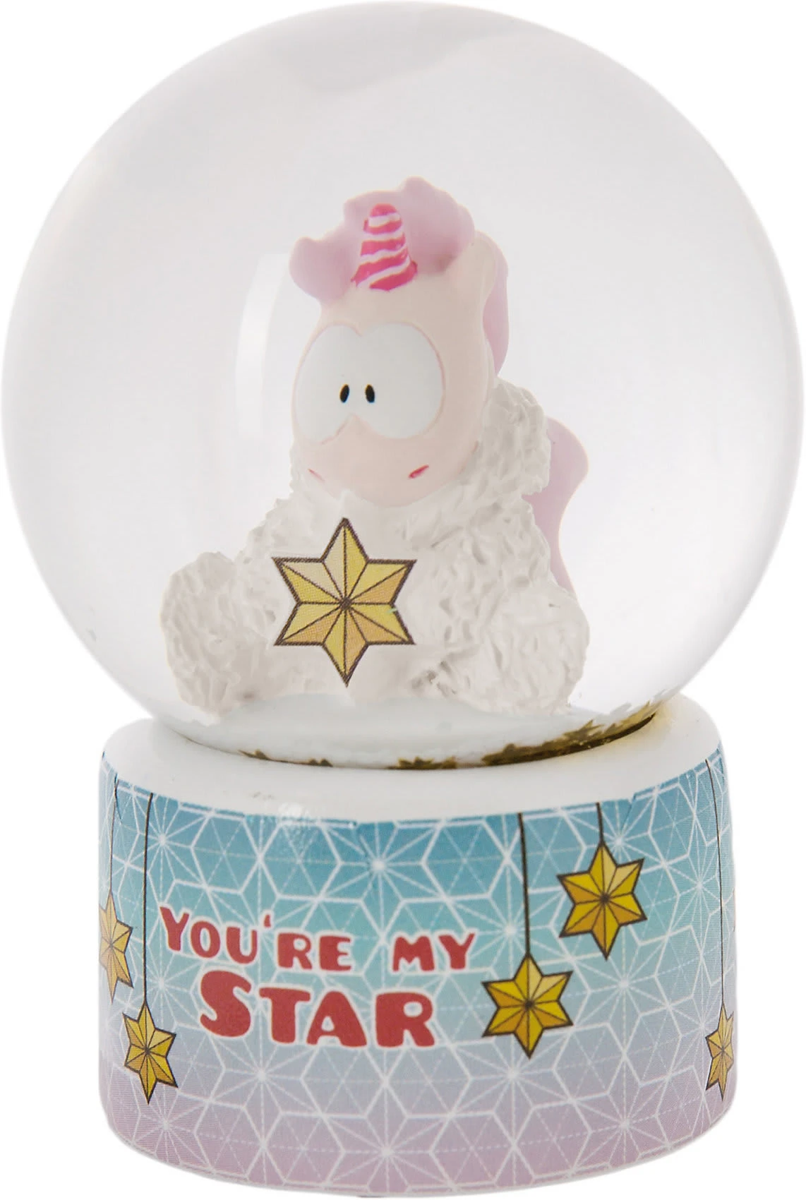 Nici Schüttelkugel Einhorn Theodor Mit Schneeanzug, 6,5 Cm (48177)