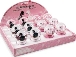 Nici Schüttelkugel Love Schwan Sortiment, 6,5 Cm (48278)