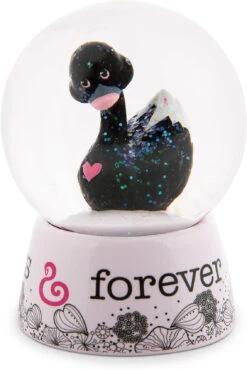 Nici Schüttelkugel Schwan, Schwarz, 6,5 Cm (48283)