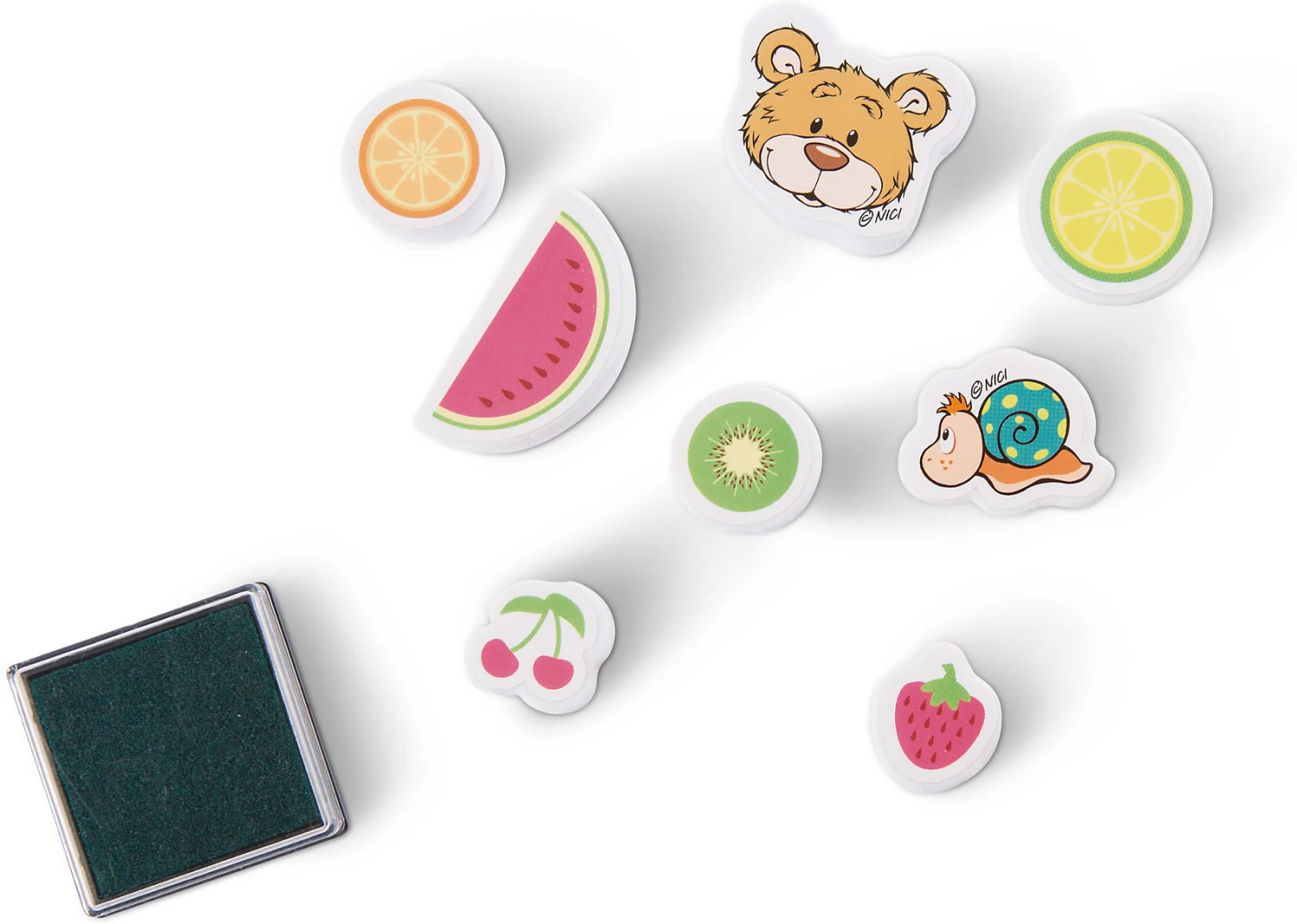 Nici Stempelset Bär, Schnecke Und Früchte, 9 Tlg. - Image 2