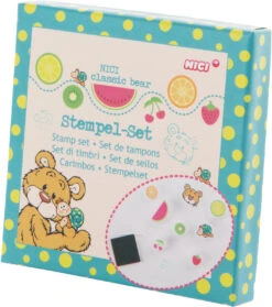 Nici Stempelset Bär, Schnecke Und Früchte, 9 Tlg.