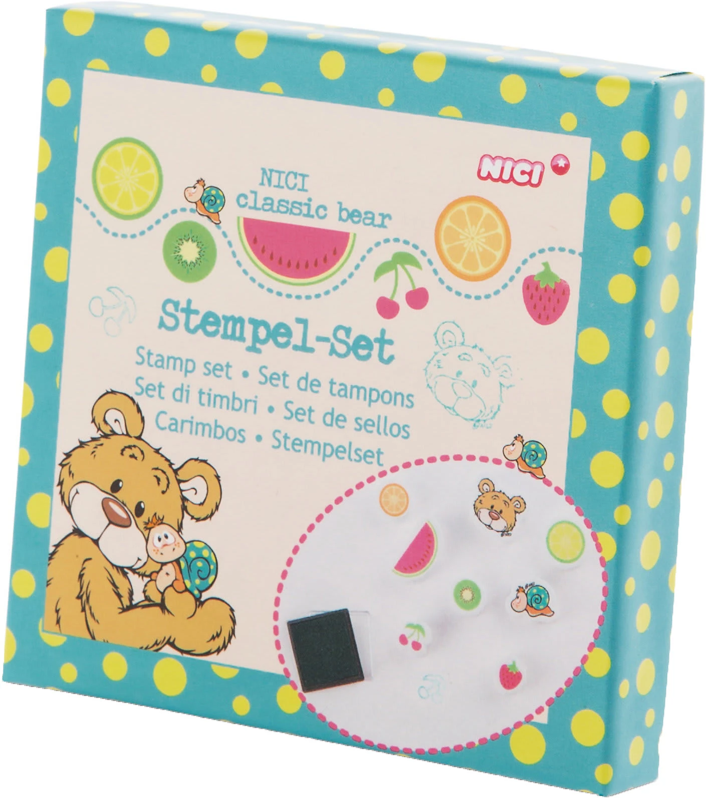 Nici Stempelset Bär, Schnecke Und Früchte, 9 Tlg.